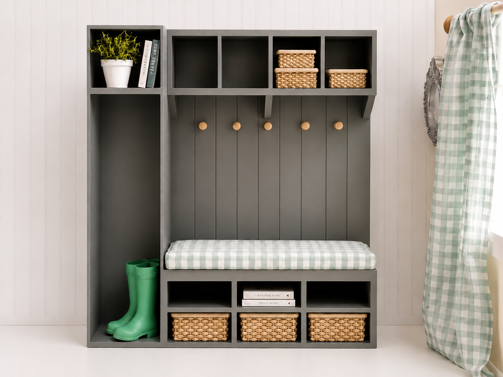 Miniature Mudroom/Hall Tree Kit | 1:12 Scale