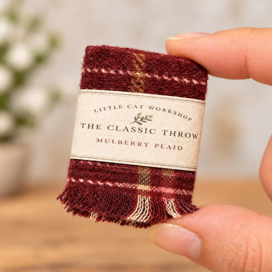 1:12 Scale Miniature Throw Blanket | Dollhouse Blanket