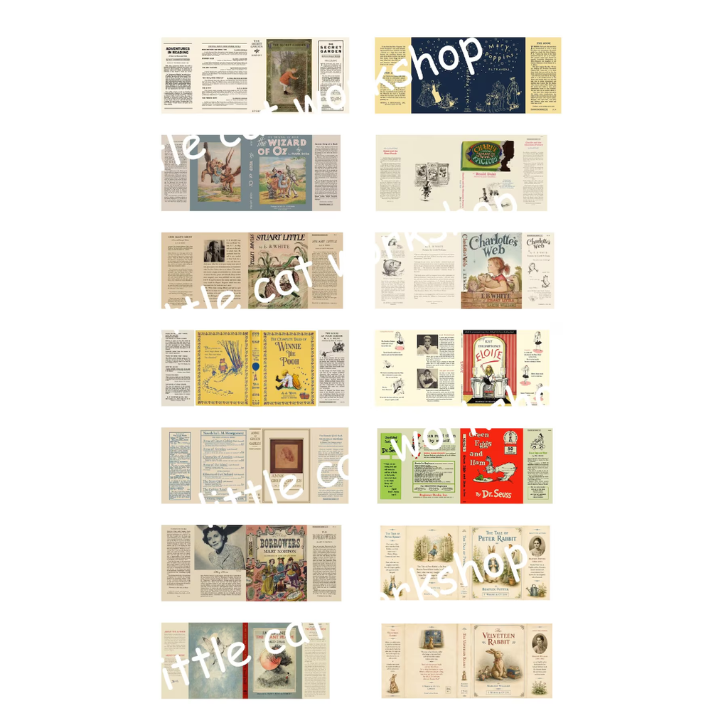Miniature Vintage Classic Children’s Book Covers | 1:12 Scale