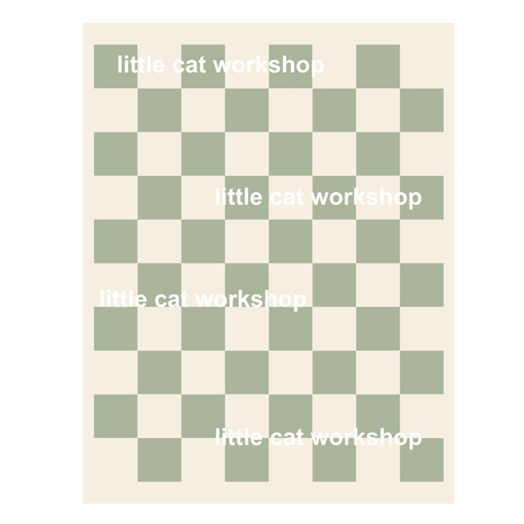 Sage Green Dollhouse Tile Flooring | 1:12 Scale Printable