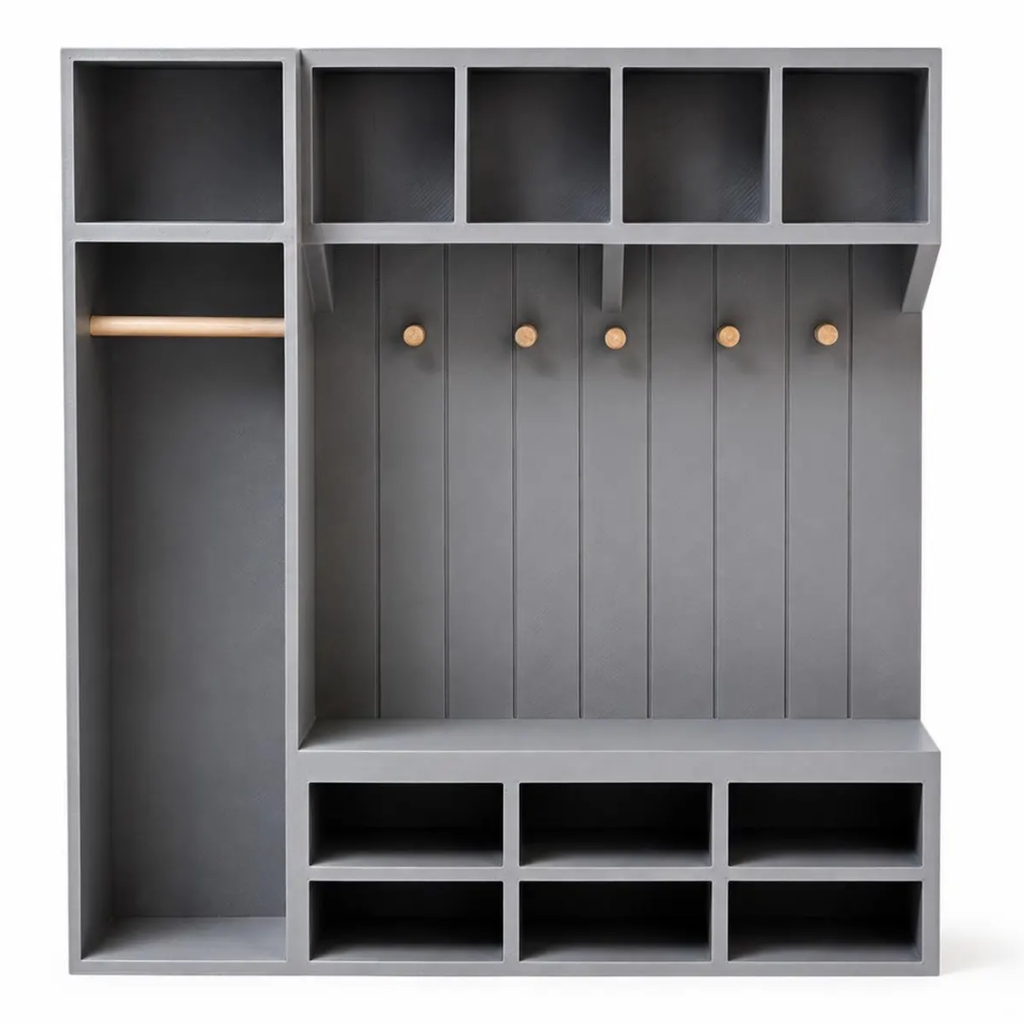 Dollhouse Mudroom Hall Tree & Storage Bench | 1:12 Scale