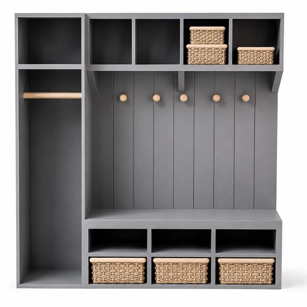 Miniature Mudroom/Hall Tree Kit | 1:12 Scale
