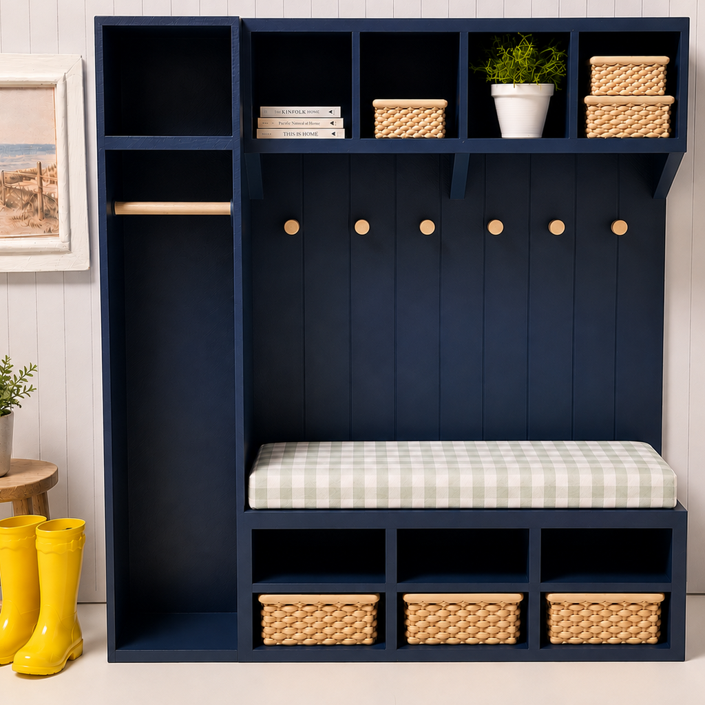 Miniature Mudroom/Hall Tree Kit | 1:12 Scale