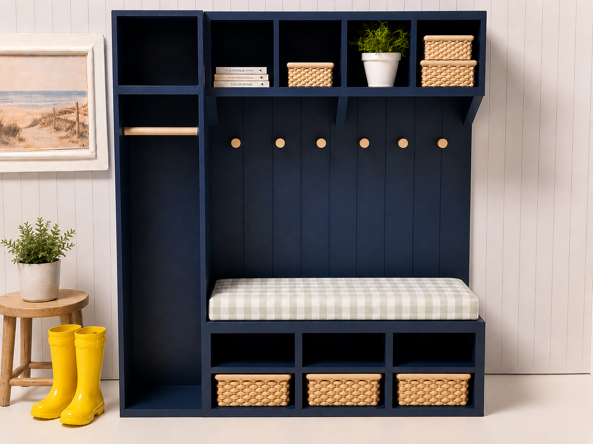 Miniature Mudroom/Hall Tree Kit | 1:12 Scale