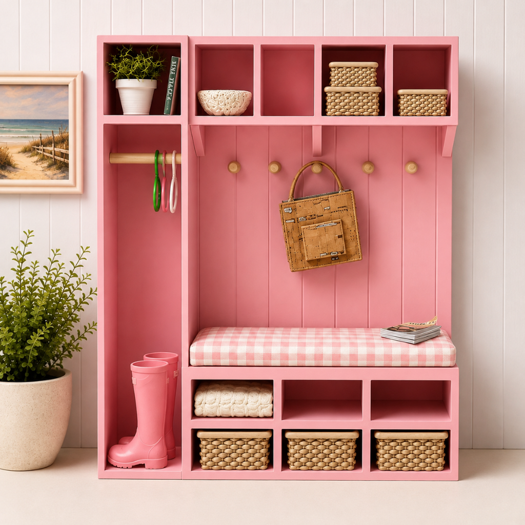 Miniature Mudroom/Hall Tree Kit | 1:12 Scale