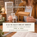 Dollhouse Scale Guide (No Math) | 1:12 Miniature Size Chart