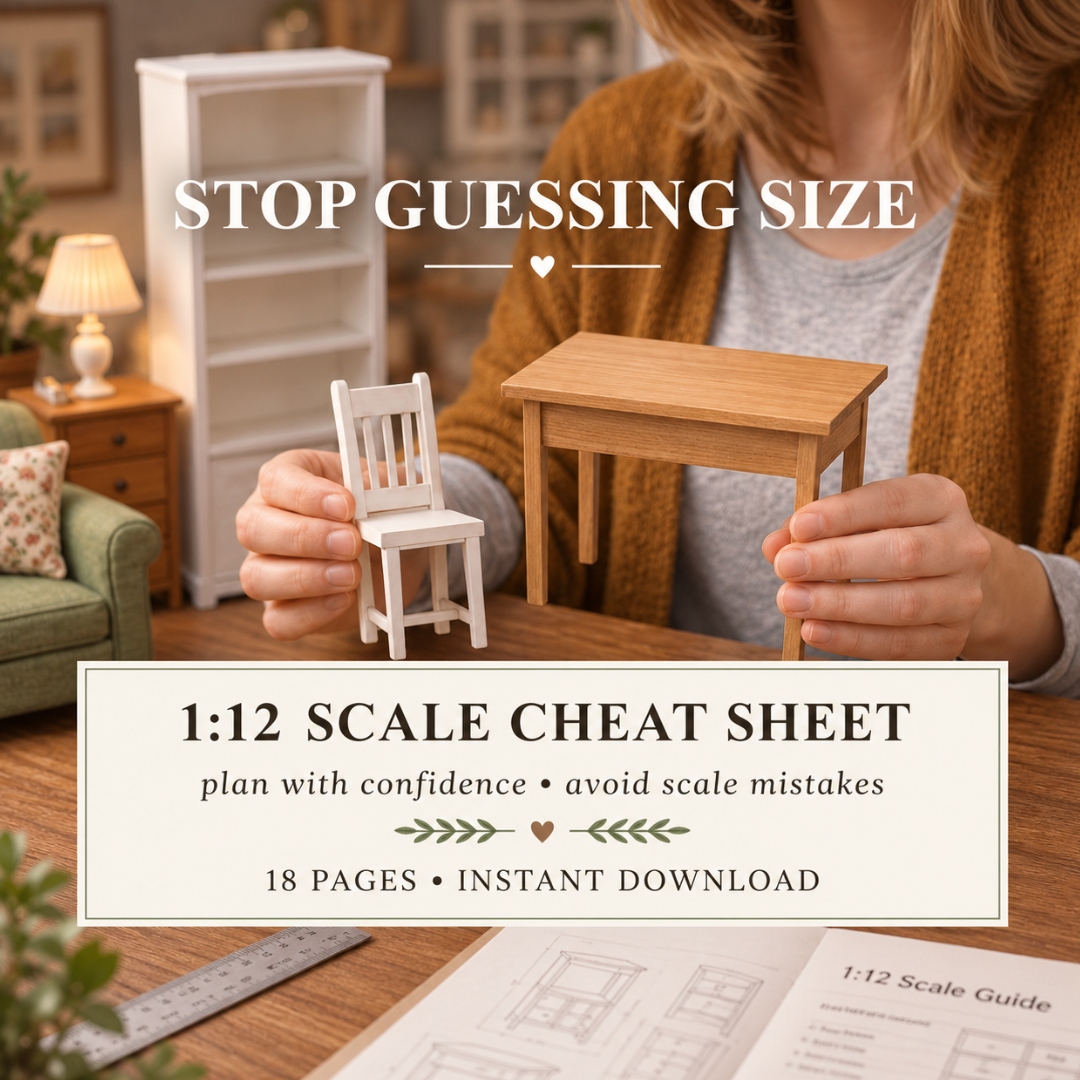 Dollhouse Scale Guide (No Math) | 1:12 Miniature Size Chart