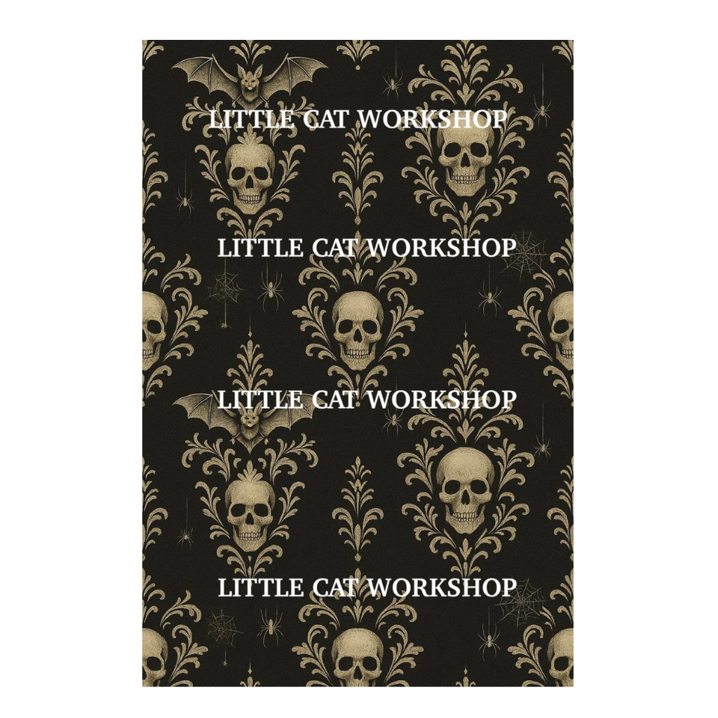 Gothic Skull Dollhouse Wallpaper | 1:12 Scale