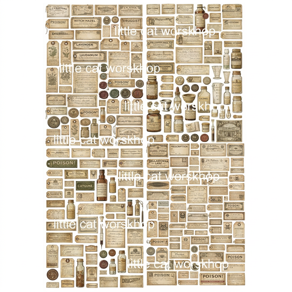 Square apothecary sheet preview
