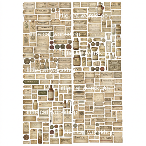 Square apothecary sheet preview